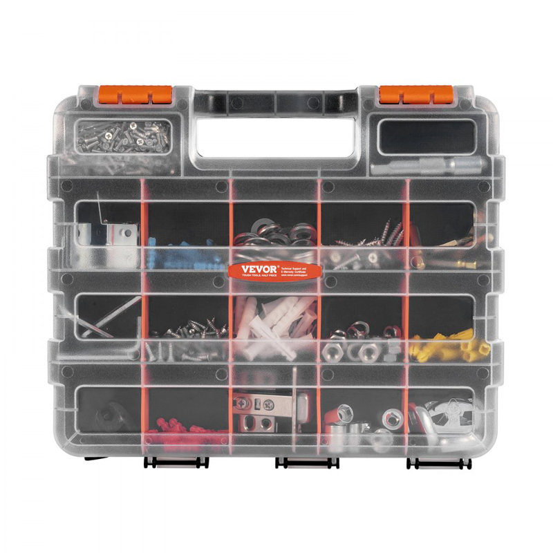 Boîte de rangement en PP à deux compartiments