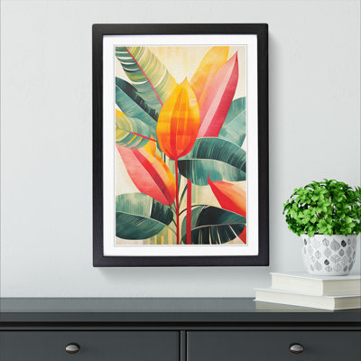 Tropical Leaf Constructivism - Framed Print