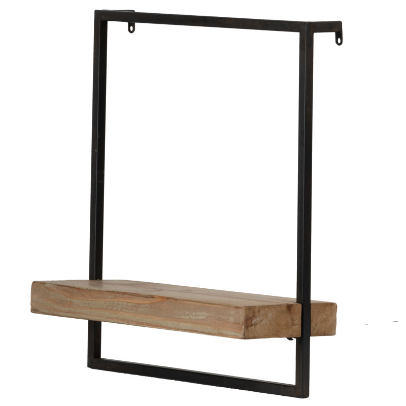 Tablette murale en fer et en bois 15,7 po x 5,9 po x 17,7 po Home Style
