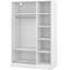 Armoire 3 portes avec tablettes, blanc - Rangement pour chambre à coucher Excellence Wonder