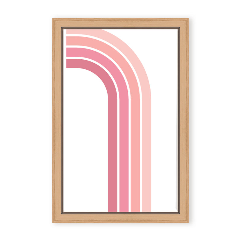Pink Flamingo Print by Stefanie Bales, 18" H x 12" W x 2.375" D, Framed Canvas, Beige
