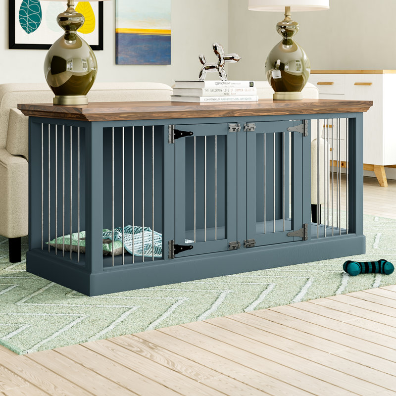 Damien Wood Furniture Style Crate with 2 Doors, Caribbean Rum, Caribbean Dream