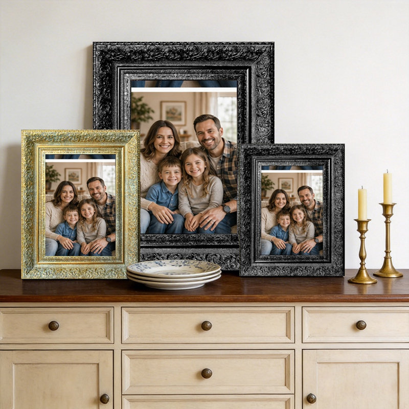 Cadre photo noir 1PC pour photos et tablettes de bureau 5 "x 7", Black, 1, 5" W x 7" H