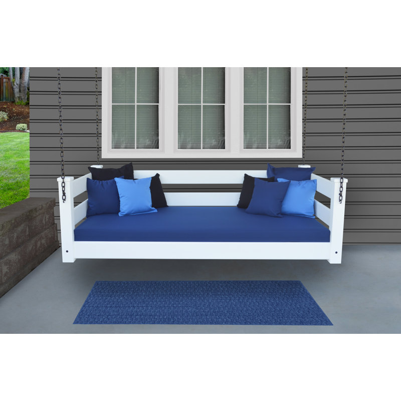Adrow Solid Wood Hanging Daybed, Twin, White