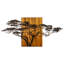 Hand-Painted Decorative Wooden Wall Accessory, 100% Solid Wood & Durable Metal