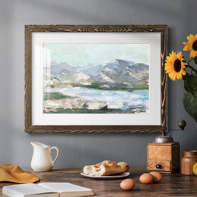 Pastel Mountain View I, H 14 po x l 20 po x P 1,5 po, Noyer