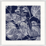 Transitional Leaf Composition On Navy 9 Print