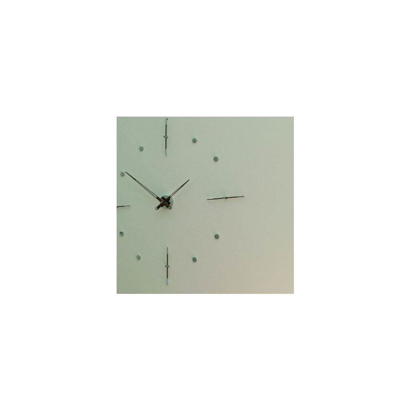 Mixto Analog Wall Clock, Black Lacquered, Small