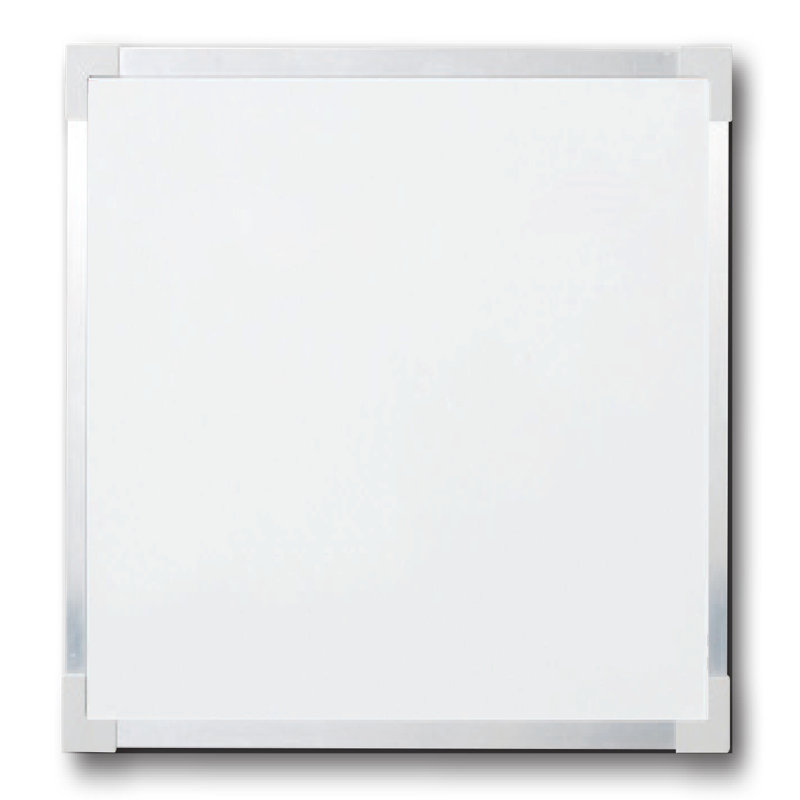 Tableau noir mural, Blanc, 48 po x 72 po, Argenté / blanc