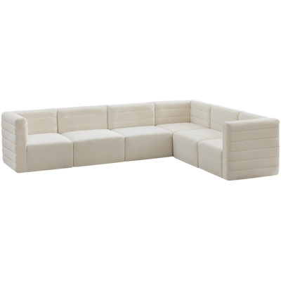 Enso Velvet L-Shaped Sectional Reversible