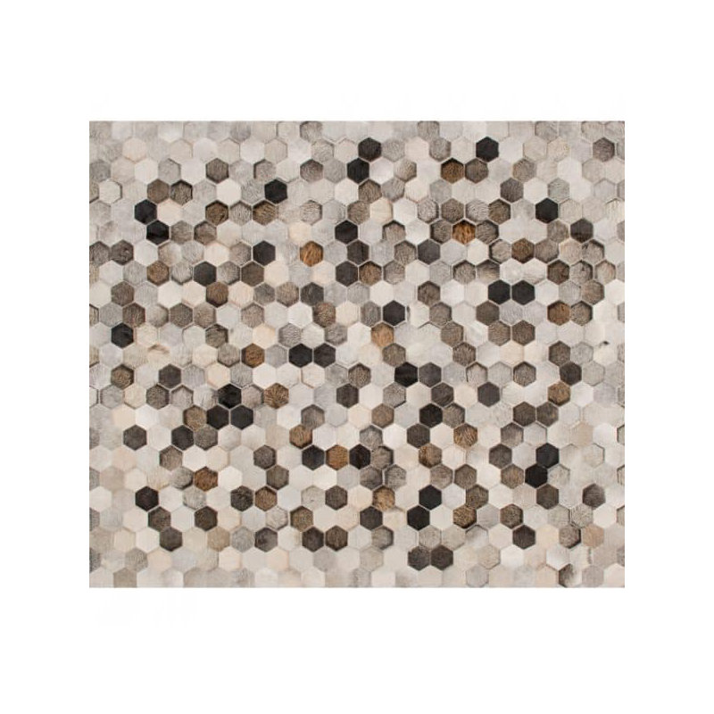 Angulo Cowhide Geometric Area Rug, Rectangle 9' x 12'