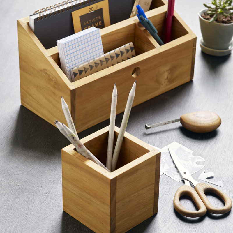 Loredana Solid Wood Pen Holder
