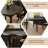 Solid Wood rubberwood black Dining Table-1426160008