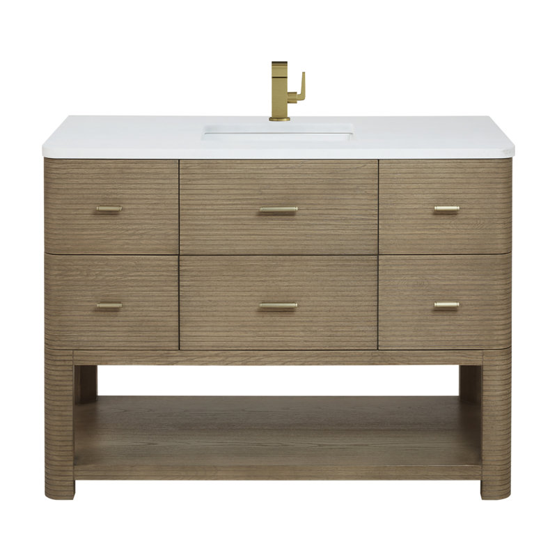 Meuble-lavabo simple 48 po Lucian, Blanc Zeus