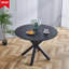 Table de salle à manger 42,1 "NOIRE Mid-Century pour 4 à 6 personnes