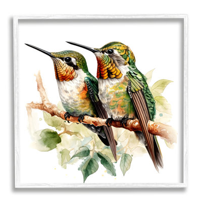 " Green Hummingbirds Duo "