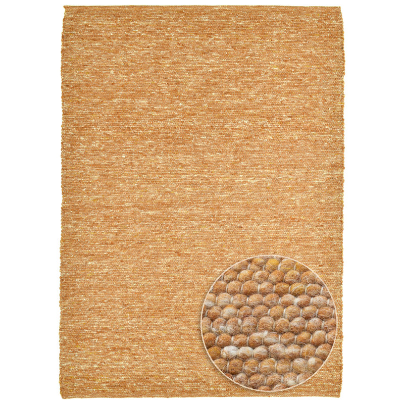 Hand Woven Wool Terracotta Indoor Rug, Rectangle 190 x 290cm