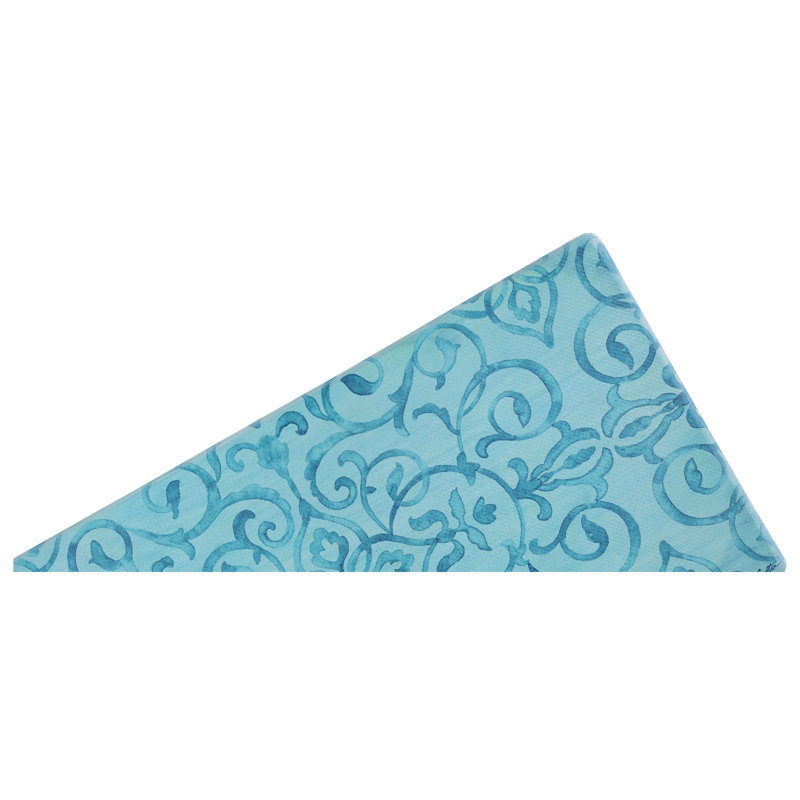 Tapis anti-fatigue Cayetano, Bleu sarcelle