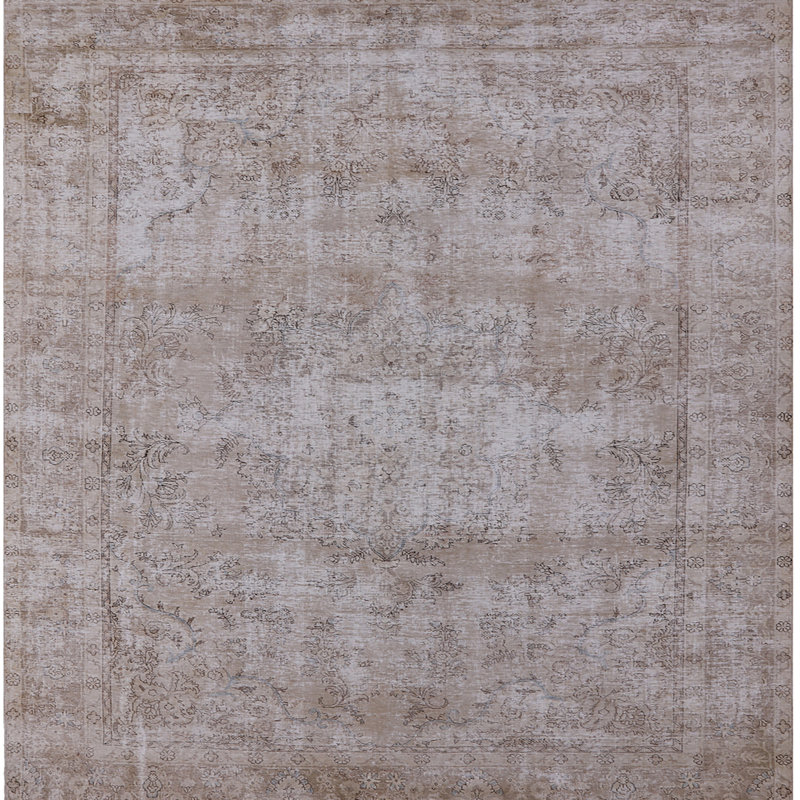 Tapis oriental gris Sandee, Carré 7 pi