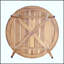 Table basse Verona d'extérieur ronde en bois d'acacia, durable et élégante pour les rassemblements inspirés de la nature