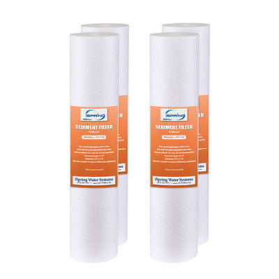 Cartouches de rechange pour filtre à sédiments 10 microns 10 po x 2,5 po iSpring FP110X4, paquet de 4