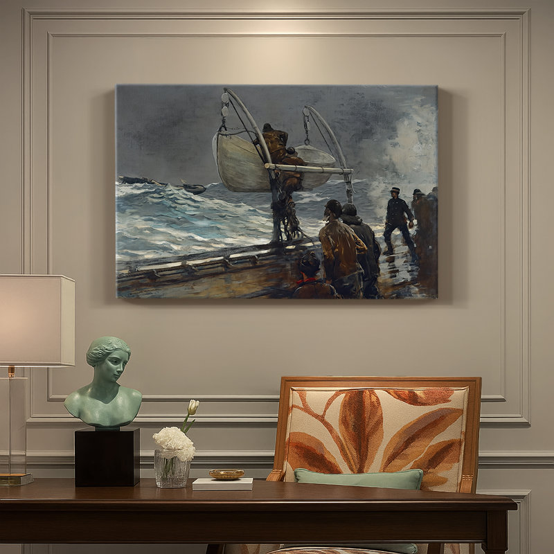 Signal of Distress-Winslow Homer-Toile tendue avec châssis-1890, 12 x 18