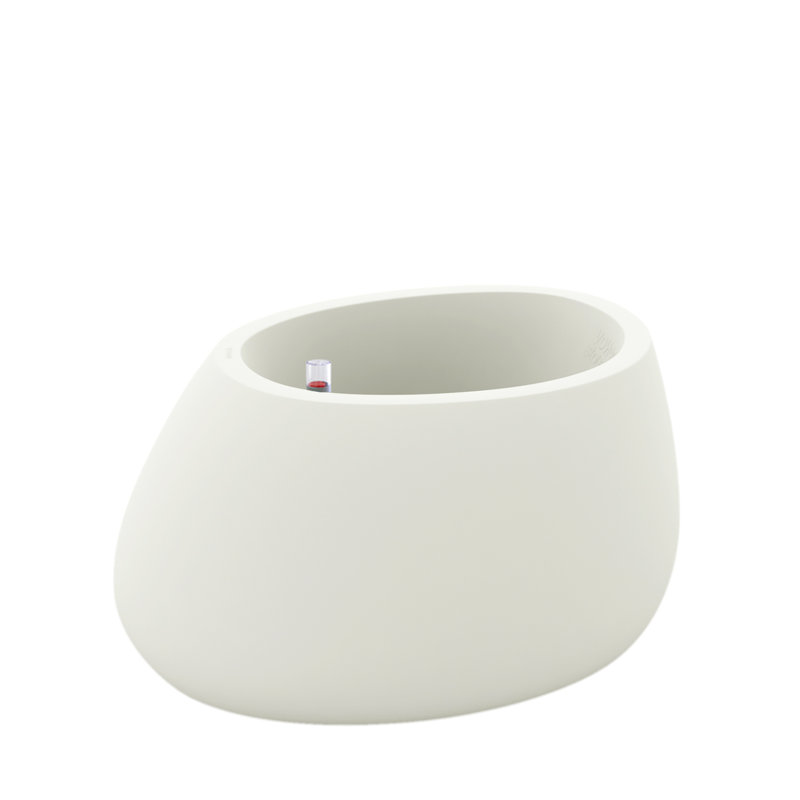 Stone Resin Pot Planter, Ice, 15.75" H x 31.5" W x 25.5" D