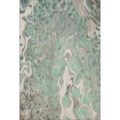 Premium Machine Washable Chananya Mint Rug