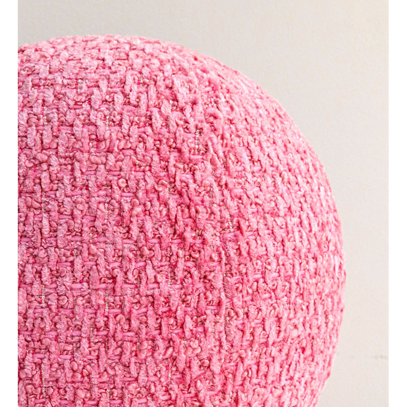 Coussin décoratif rond, Rose