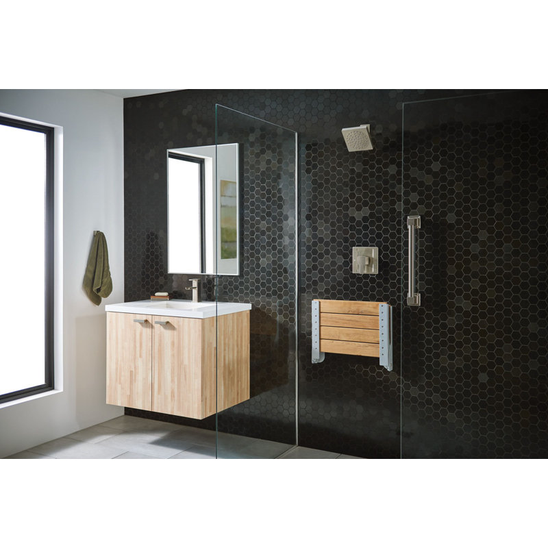 Moen 90 Degree Posi-Temp Modern Shower Only Trim Kit, Valve Required, Brushed Nickel