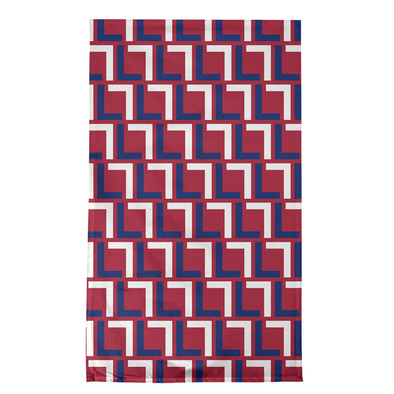 Wimpole Tea Towel Kitchen Towel, Red/Dark Blue/White, Cotton Blend