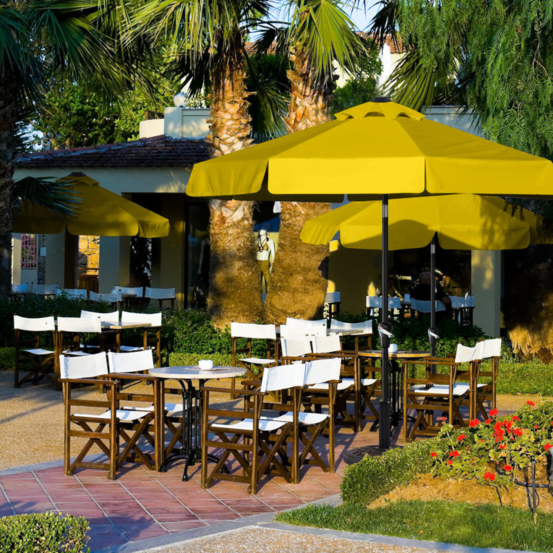 Parasol de marché 9 pi Hobert, Doré, H 94,5 po x l 106 po x P 106 po