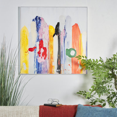 Stroke Abstract, peinture sur toile encadrée