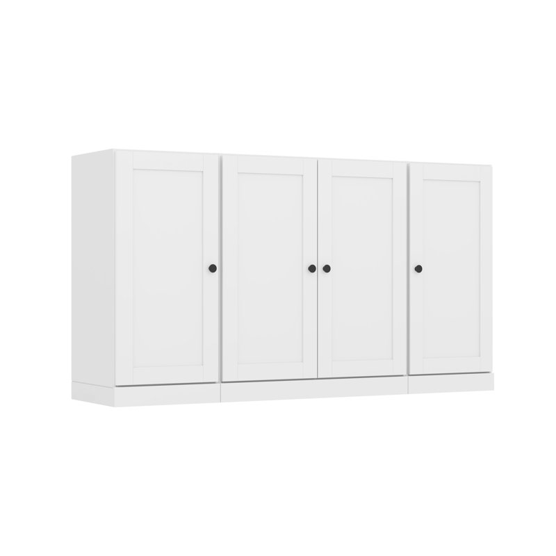 Palace Imports 100% Solid Wood 65" Sideboard with Shaker Doors, 2-Drawers & Adjustable Shelves, White