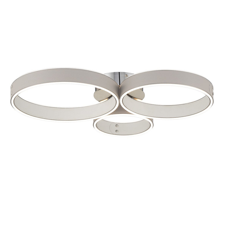 Plafonnier encastré 1 lumière , Gris / Blanc