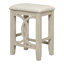Ensemble de table de salle à manger à hauteur de comptoir 3 pièces avec port USB et tabourets rembourrés TopMAX Farmhouse, blanc laiteux-1664073466