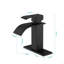 Robinet de lavabo de salle de bain à poignée simple avec bonde escamotable Waterfall