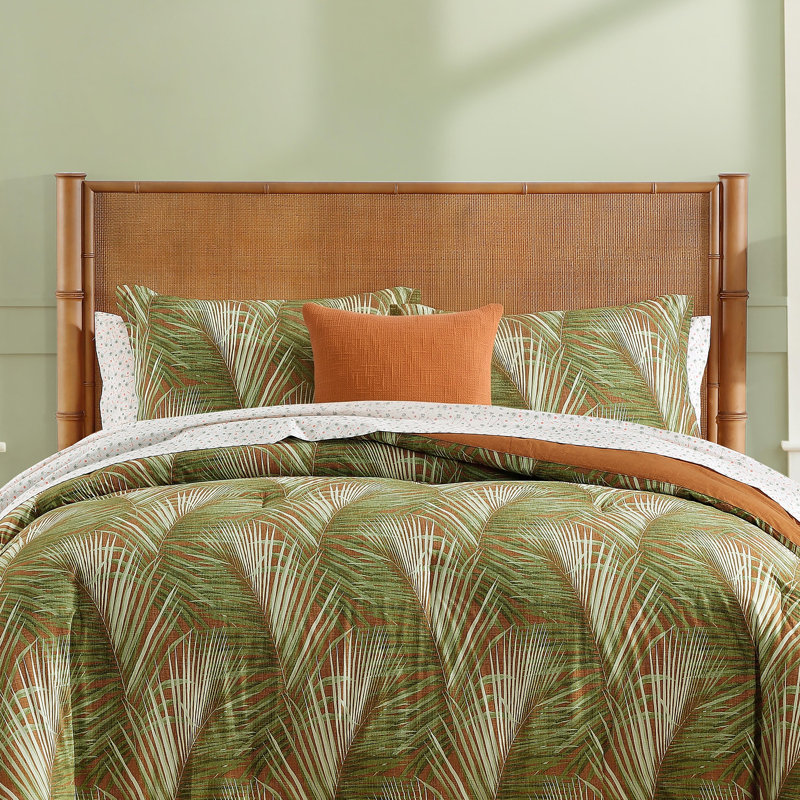 Coussin décoratif uni Tommy Bahama Serenity Slub, Orange