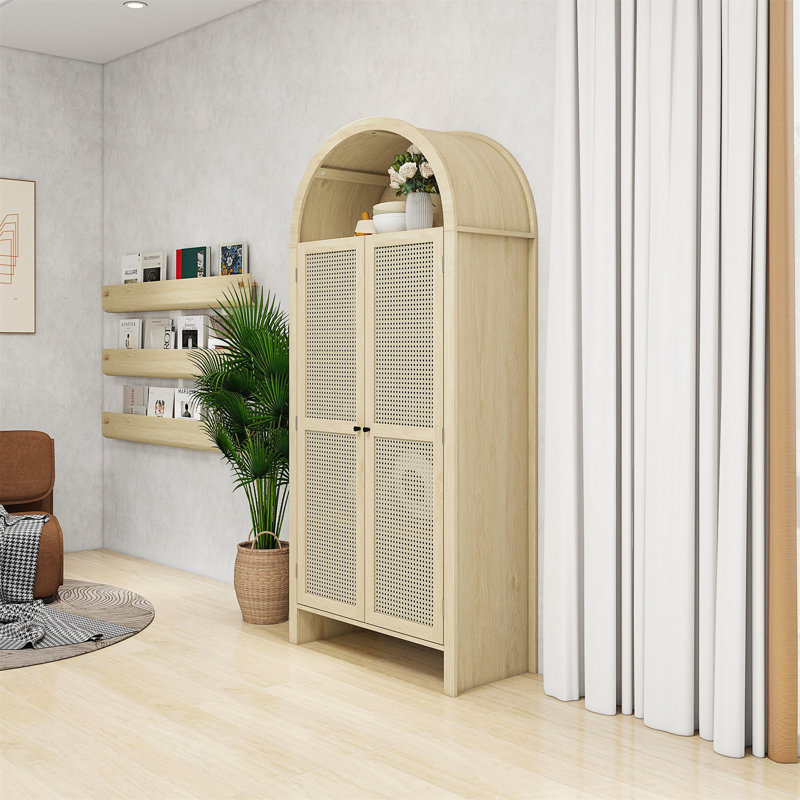 70.28" Tall Arched Kitchen Pantry