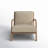 Novak Upholstered Mid-Century Armchair with Wood Arms and Frame-1467081222-1355296396