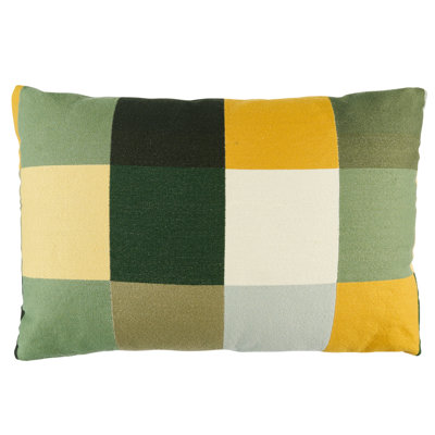 Schumacher x David Kaihoi Embroidered Tile Pillow