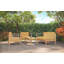 Fauteuil club d'extérieur en teck avec coussin Sunbrella Pollydore-724374052