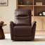 Fauteuil inclinable électrique pivotant en cuir véritable Martina-112574272