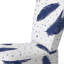 Fauteuil d'appoint rembourré «Ayvar - Motif de plumes rétro bleues»