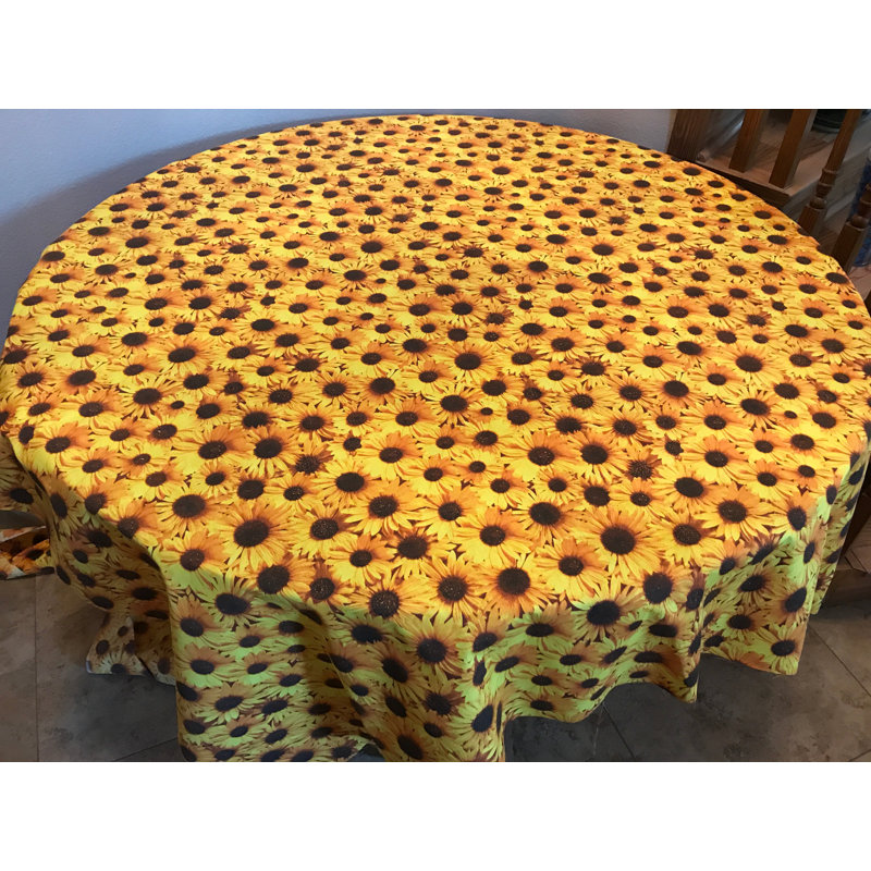 Sunflowers Print Tablecloths, 58" W x 120" L