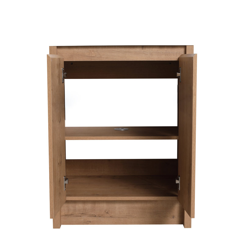 Base de meuble-lavabo autoportante de 24 po avec porte à fermeture douce