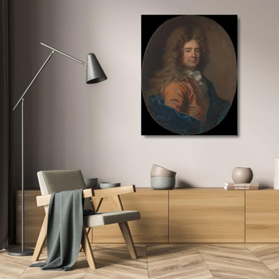 «Portrait of a Man» par Hyacinthe Rigaud - Art mural sur toile tendue avec châssis