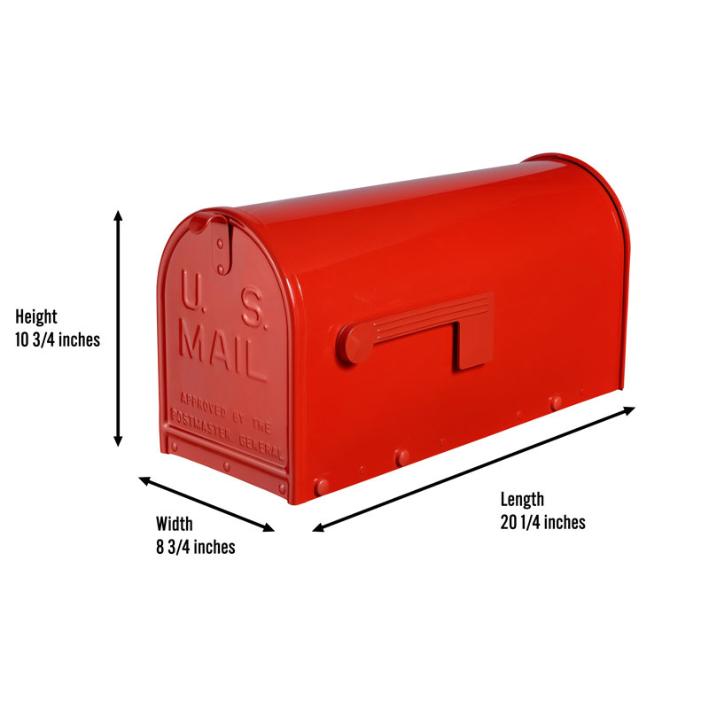 Ensemble de boîte aux lettres Janzer, Blanc/rouge, Oui