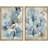 Blue Ginkgo Leaves Minimalist Abstract Botanical Modern - Framed Canvas Bedroom Wall Art Set 2 Print-890456978-890456979