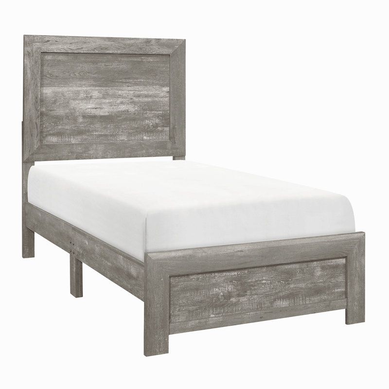 Mobilier de chambre à coucher à panneau, Twin, Gray